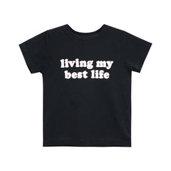 LIVING MY BEST LIFE GIRLS STANDARD TEE